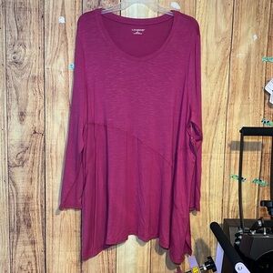 Catherine’s Plus Size 1X 18/20 NWT Long Sleeve Tunic Pink